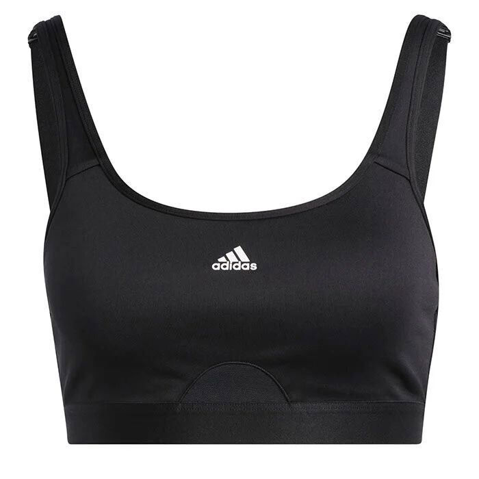 Adidas mesh removable padding sports bra 2XS black & mocha brown