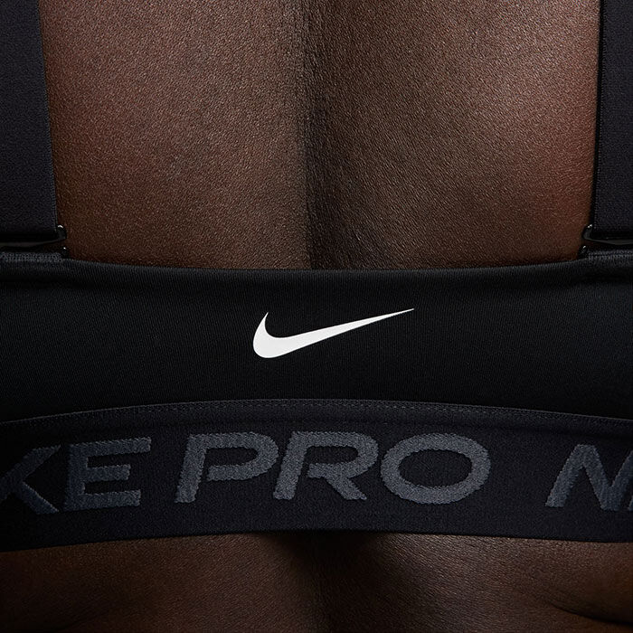 Nike Pro Indy Plunge Womens Medium Support Padded Sports Bra Black
