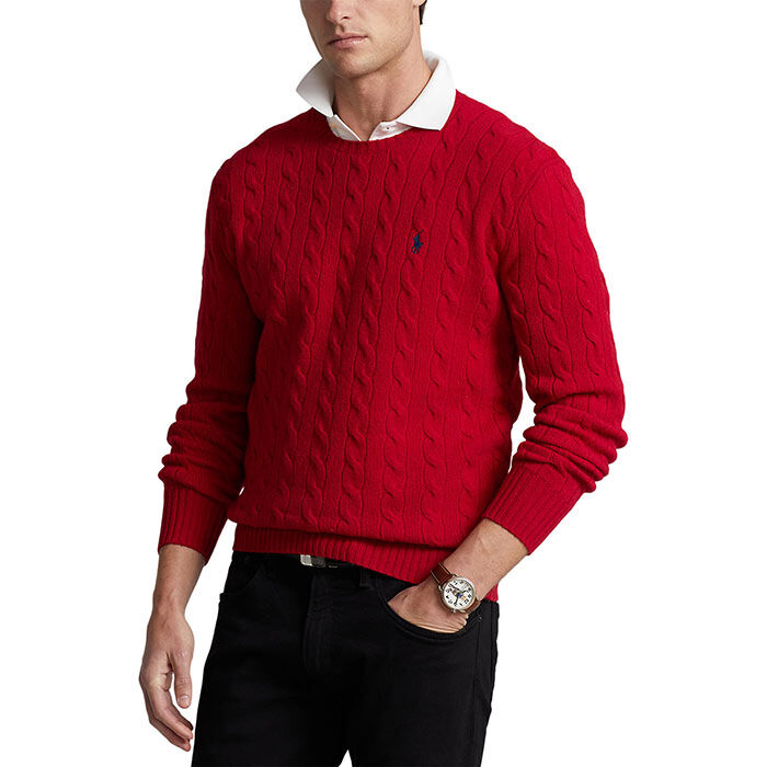 Men's Cable Knit Wool Cashmere Sweater | Polo Ralph Lauren | Sporting Life  Online