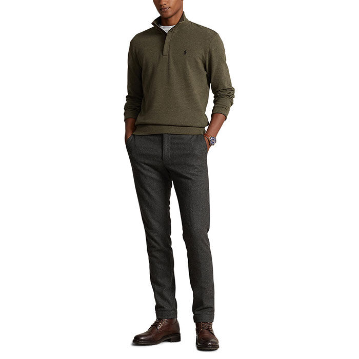 Men's Luxury Jersey Quarter-Zip Pullover Top
