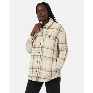 Women's Kapok Flannel Insulated Shirt Jacket