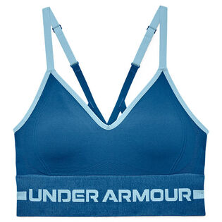 Under Armour Black HeatGear Long-Line Strappy-Back Sports Bra