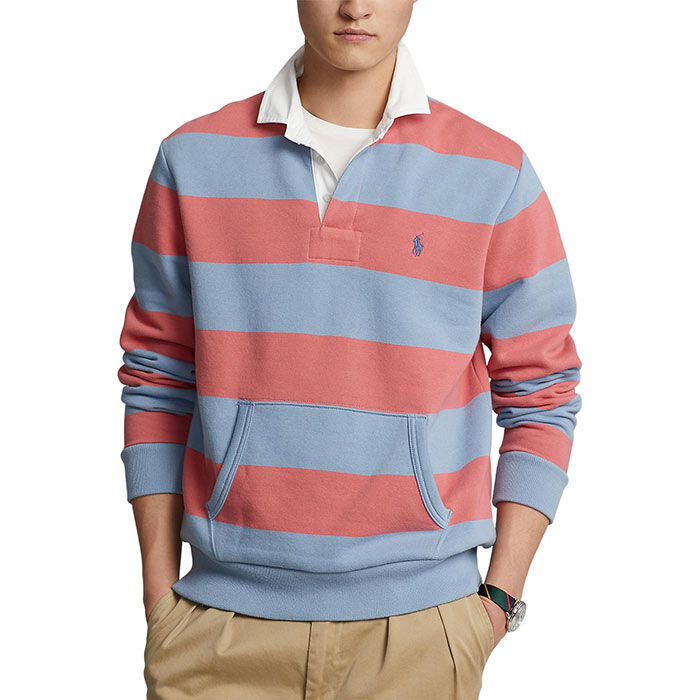 Men's Striped Fleece Rugby Sweatshirt | Polo Ralph Lauren | Sporting Life  Online
