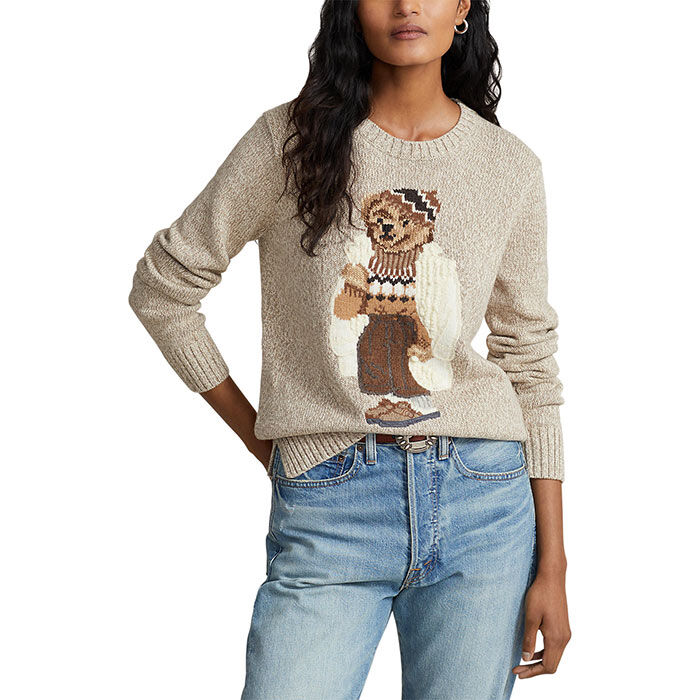 Women's Polo Bear Cotton-Blend Sweater, Polo Ralph Lauren