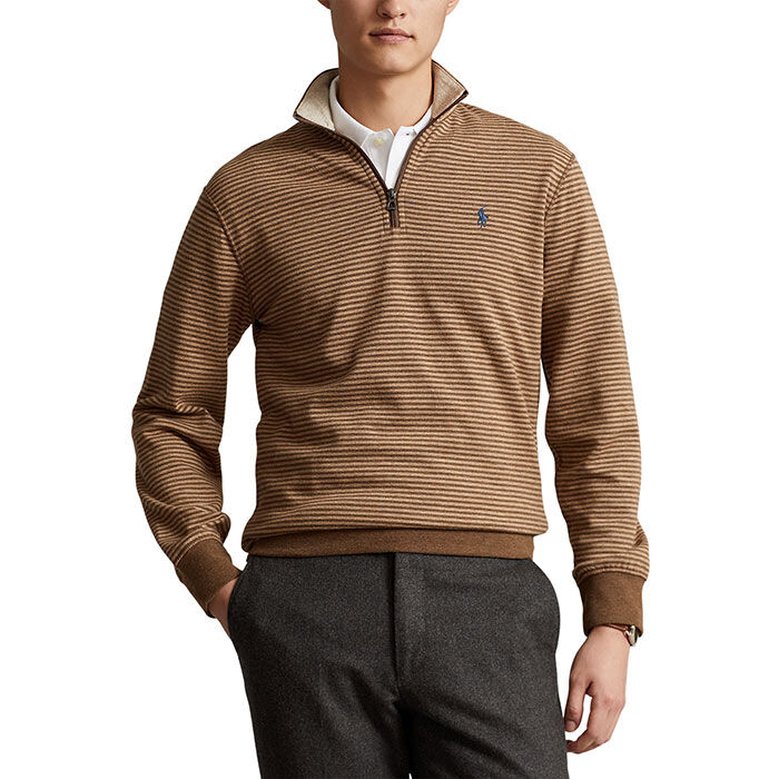 Men's Double-Knit Quarter-Zip Pullover Sweater | Polo Ralph Lauren |  Sporting Life Online