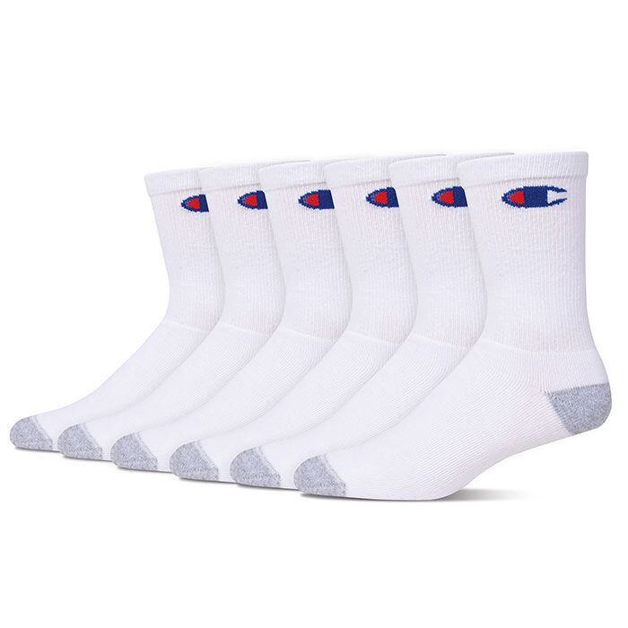 Unisex Double Dry Performance Crew Sock (6 Pack), Champion