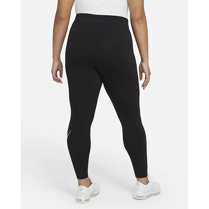Sportswear essential leggings with logo print and high waist, black, Nike