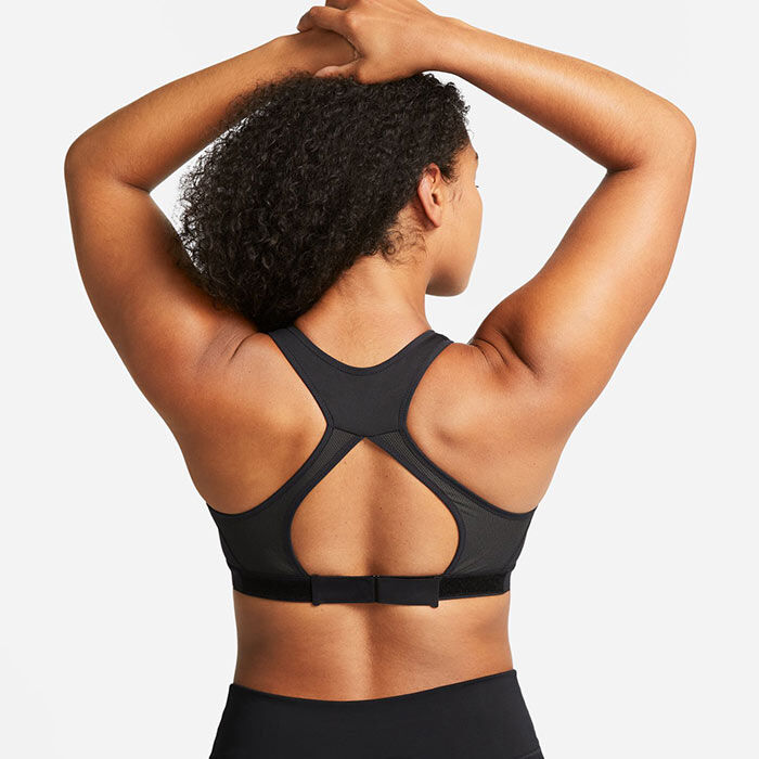 Nike Swoosh Women's Light Support Sports Bra without pads - black