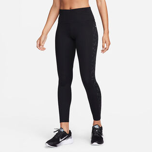 Nike Women Mid-Rise Swoosh Leggings Black cz8530-010 Size M 37