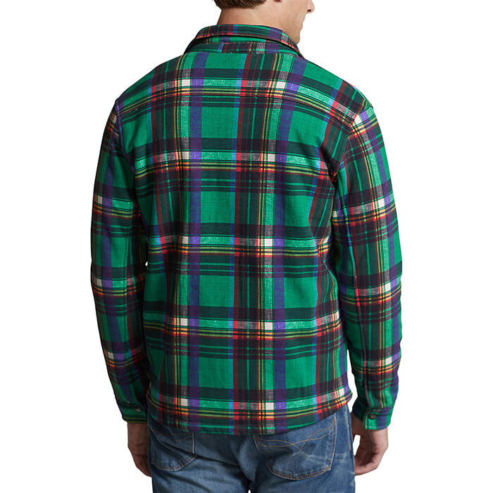 Men's Plaid Fleece Shirt Jacket