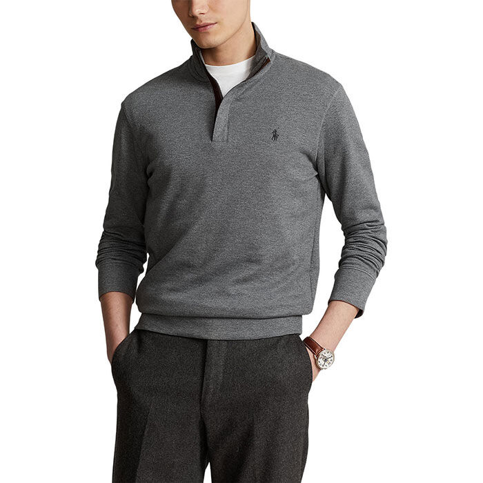Men's Double-Knit Quarter-Zip Pullover Sweater, Polo Ralph Lauren