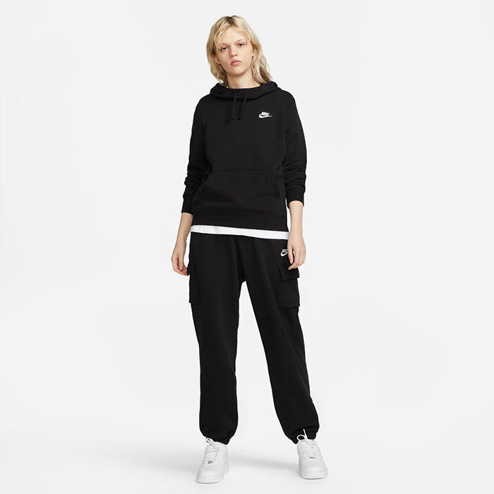 Nike Club Fleece Cargo Joggers - Black / Black / White