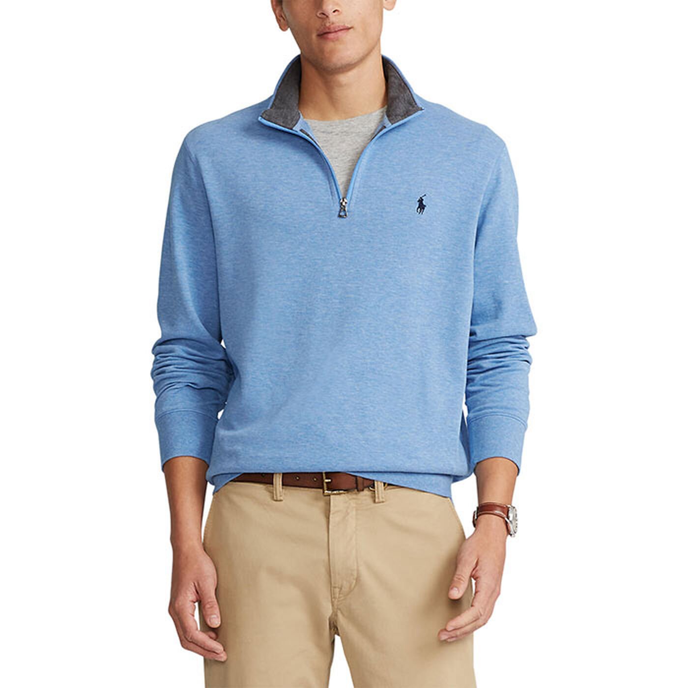 Men's Luxury Jersey Quarter-Zip Pullover Top | Sporting Life Online
