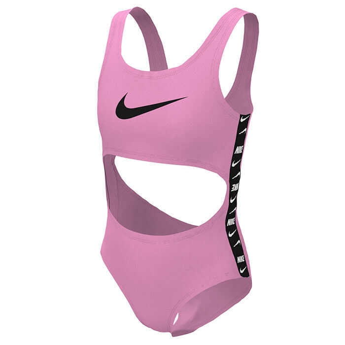 [7-16] Logo Tape Cut-Out One-Piece Swimsuit | Nike | Sporting Life Online