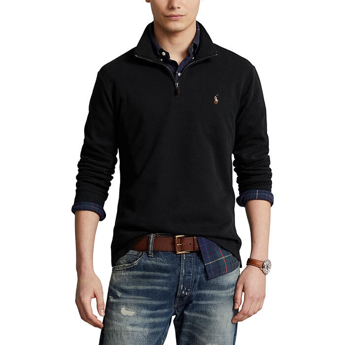 Men's Estate-Rib Quarter-Zip Pullover Top, Polo Ralph Lauren
