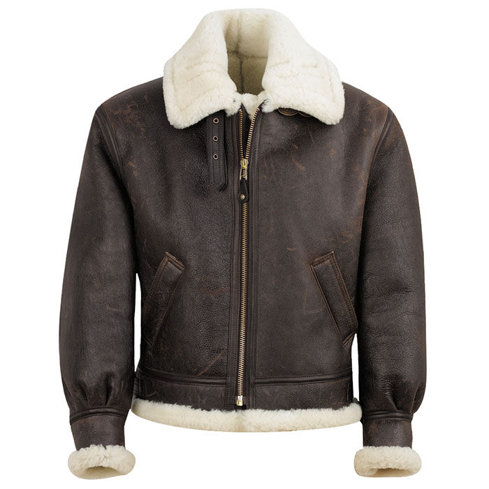Men's Classic B-3 Sheepskin Leather Bomber Jacket | Sporting Life Online
