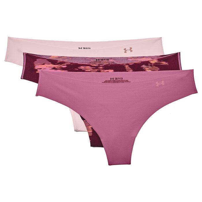 panties Under Armour Pure Stretch Thong 3 Pack Print - 698/Mauve Pink/Ash  Plum - women´s - Snowboard shop, skateshop 