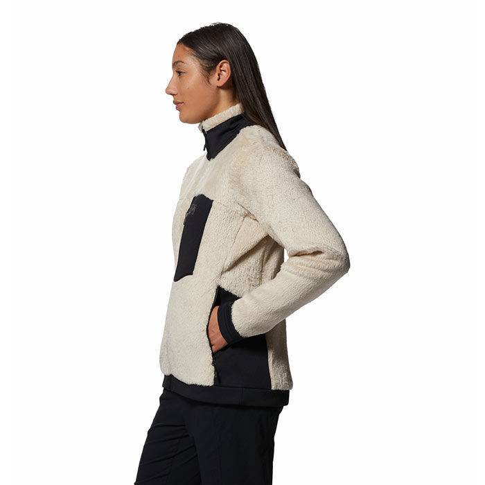 Cabelas PolarTec Fuzzy Fleece Jacket Full Zip Off White Womens Medium M