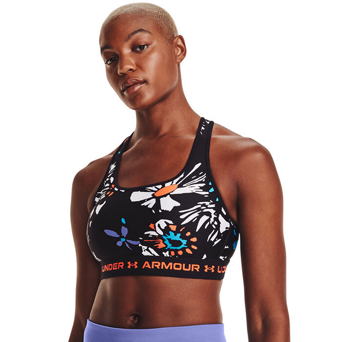 Women's Armour® Mid Crossback Printed Sports Bra, Under Armour